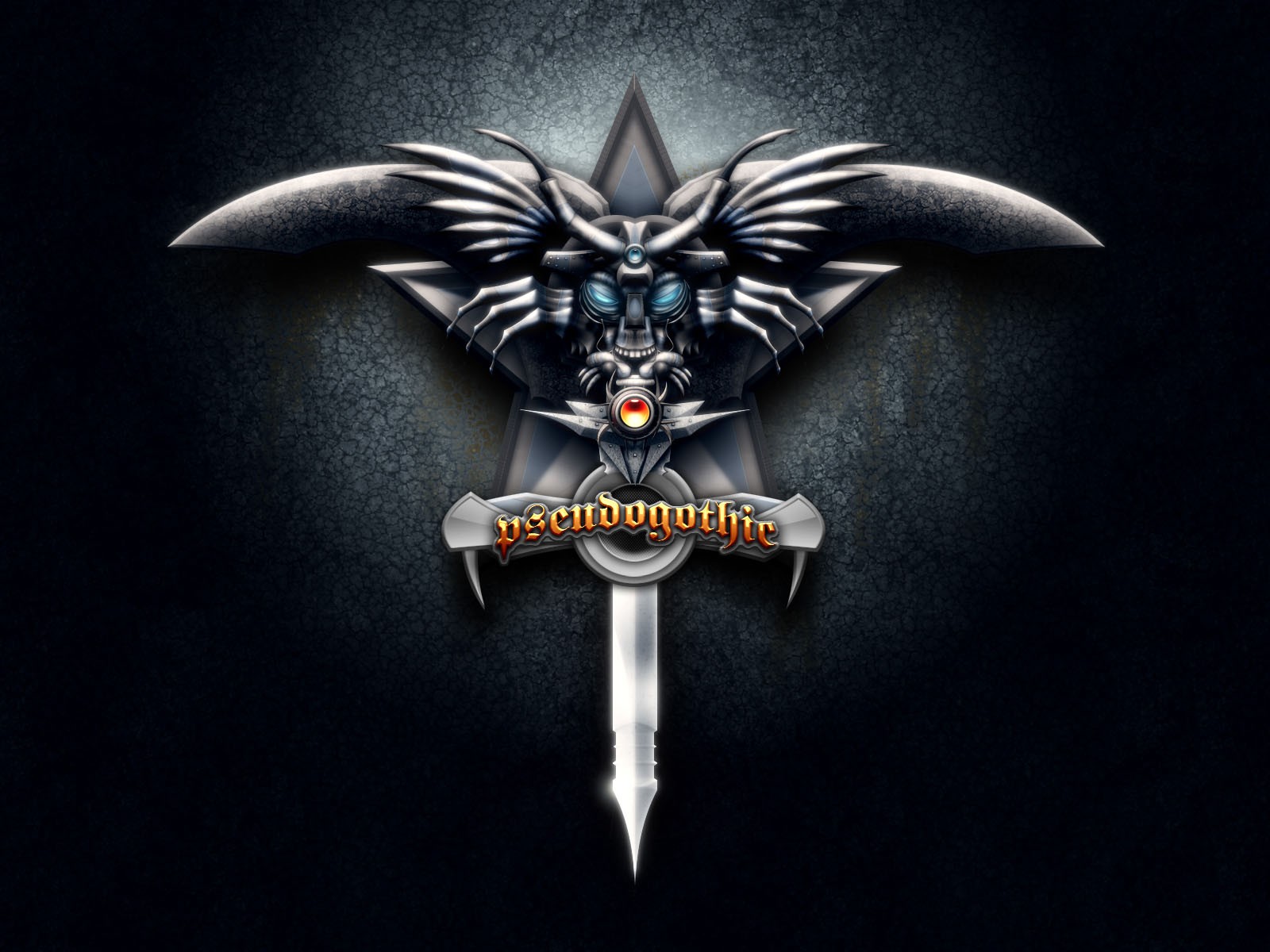Pseudogothic logo design