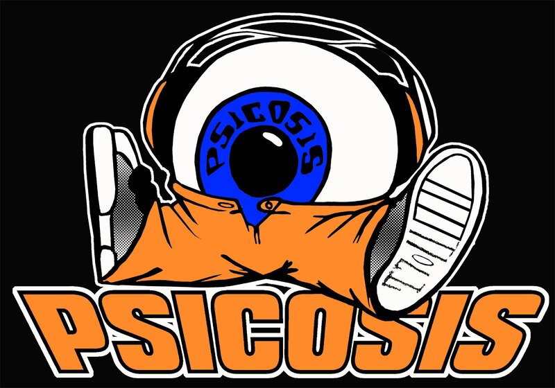 Psicosis logo with eye and headphones