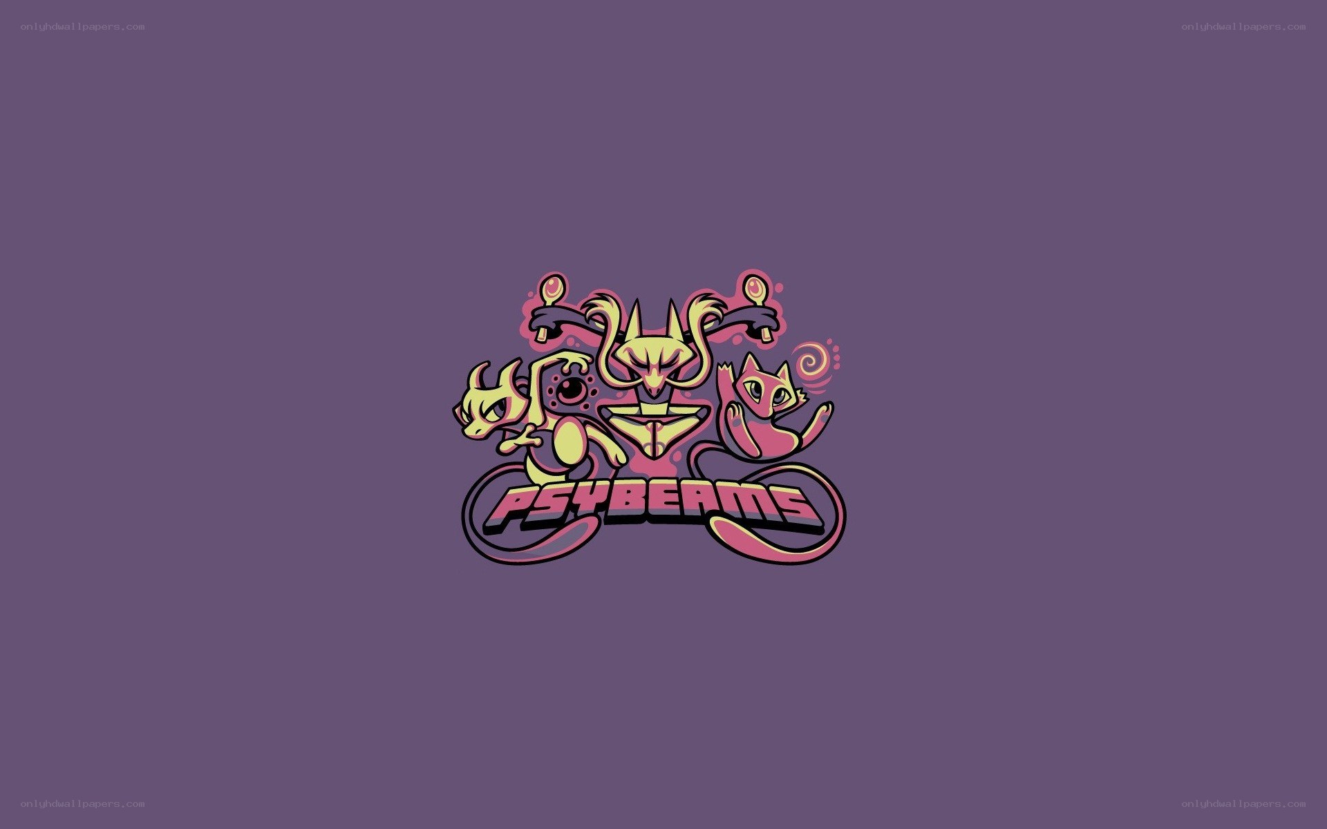 Psybeam logo with Pokémon characters
