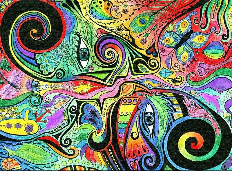 Psychedelic Abstract Art — Green