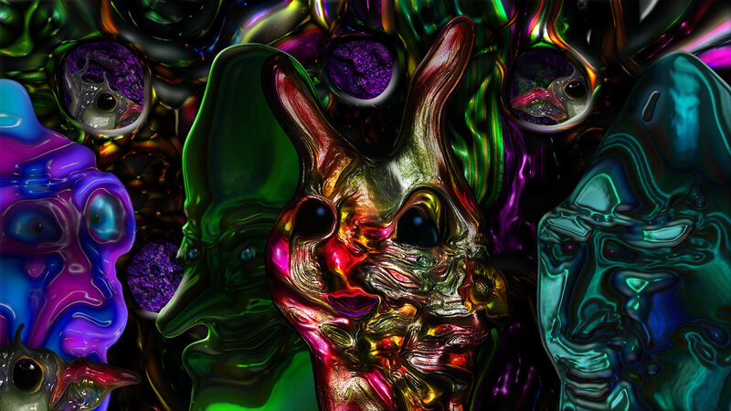 Psychedelic abstract creatures