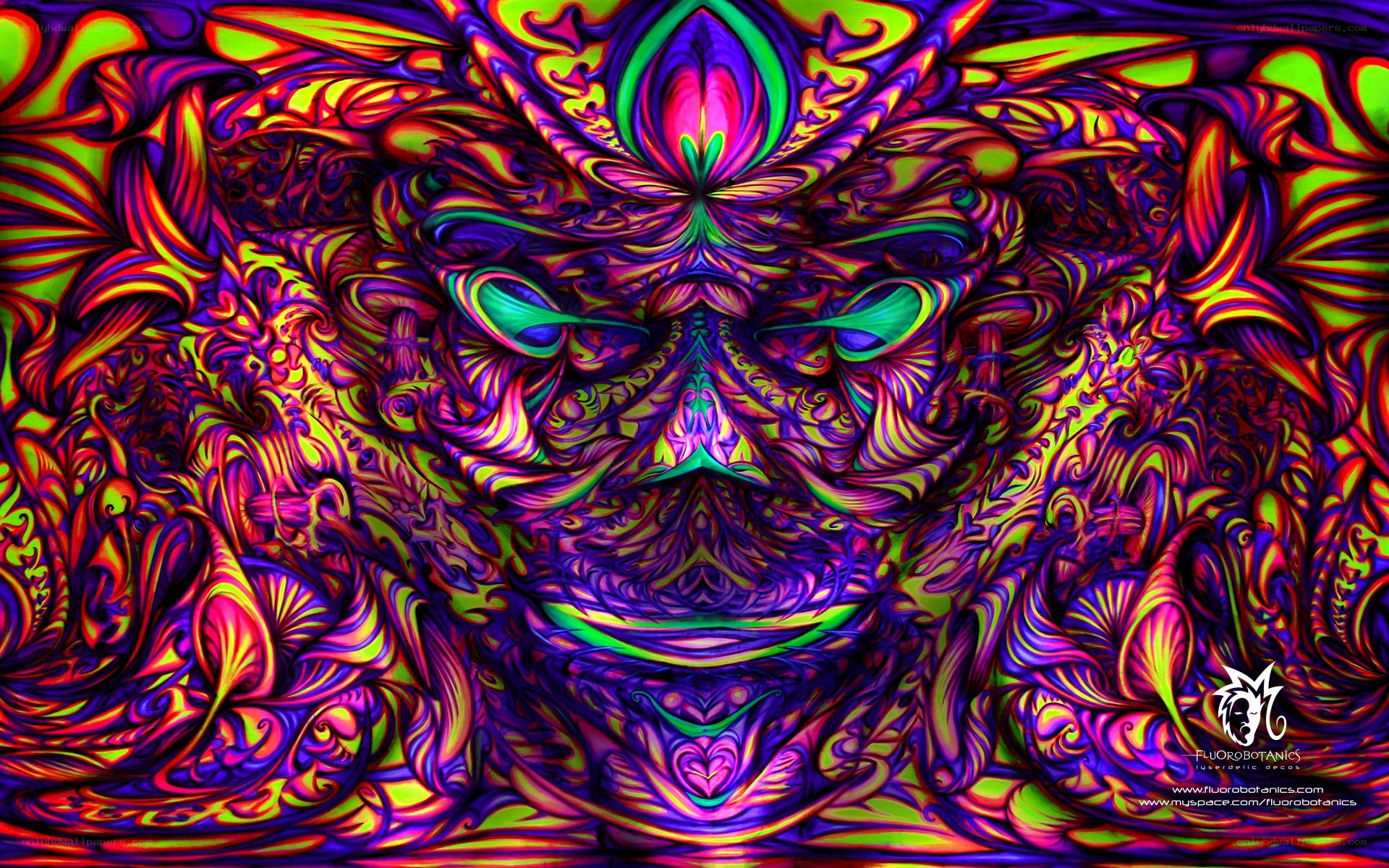psychedelic abstract face art
