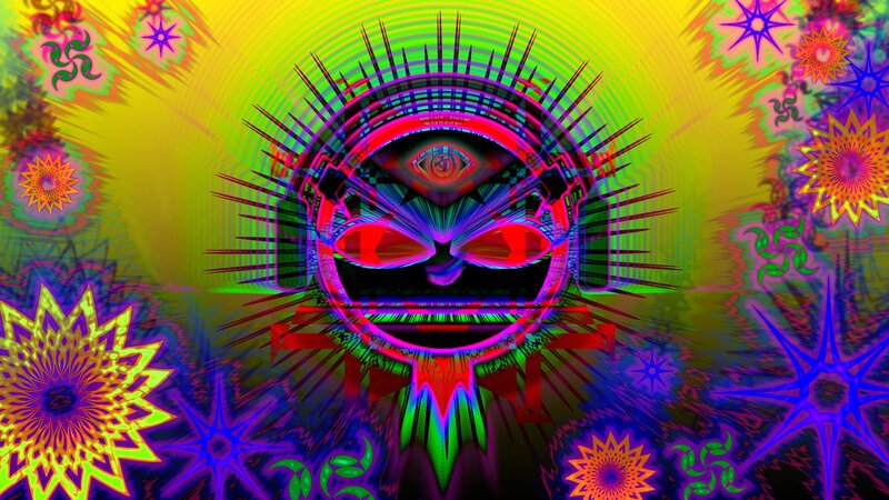 Psychedelic Abstract Face