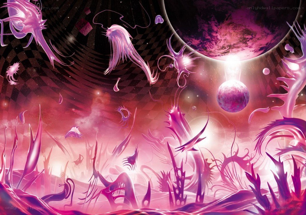 Psychedelic alien landscape