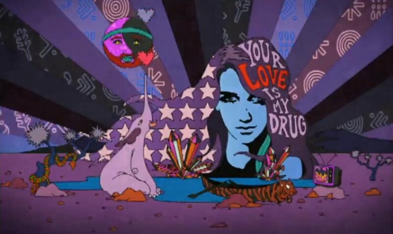 psychedelic animated scene