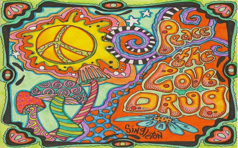 Psychedelic Art with Mushrooms