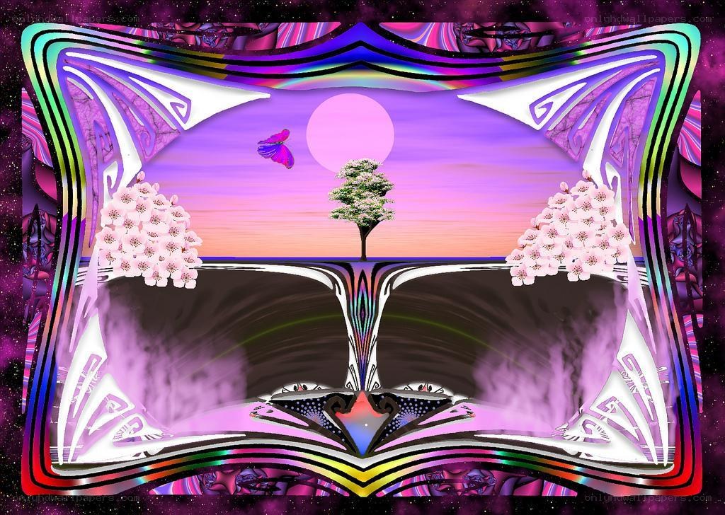Psychedelic book landscape