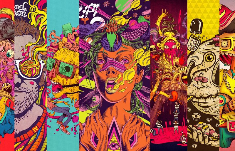 Psychedelic Collage Art