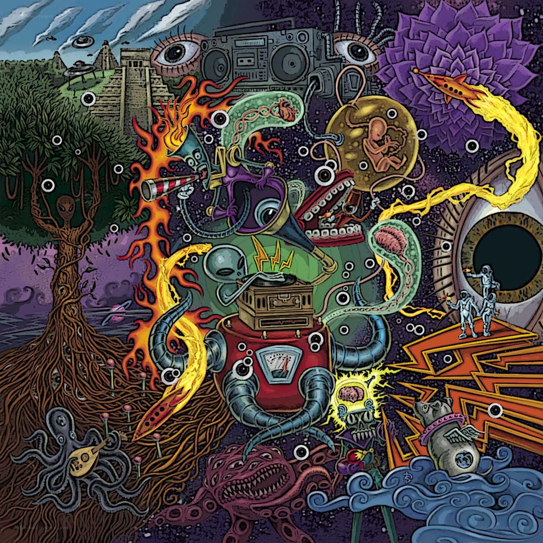 psychedelic collage artwork