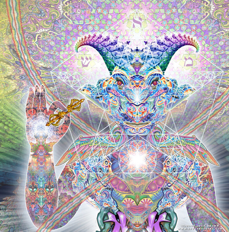 Psychedelic deity artwork