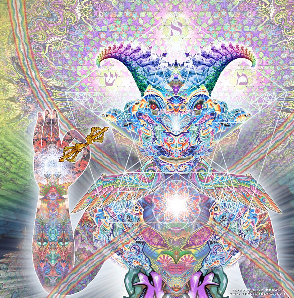 Psychedelic deity artwork