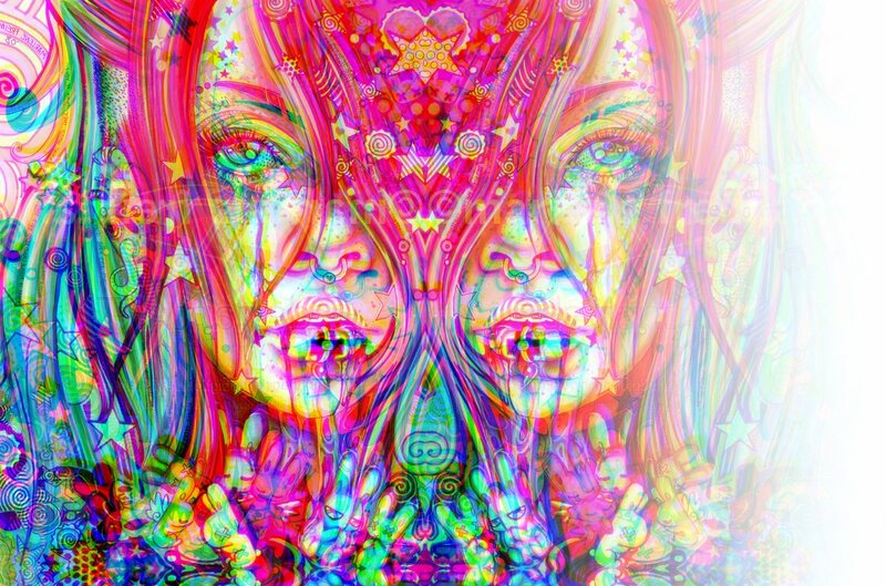 psychedelic double portrait