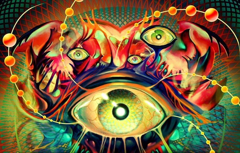 Psychedelic eye art