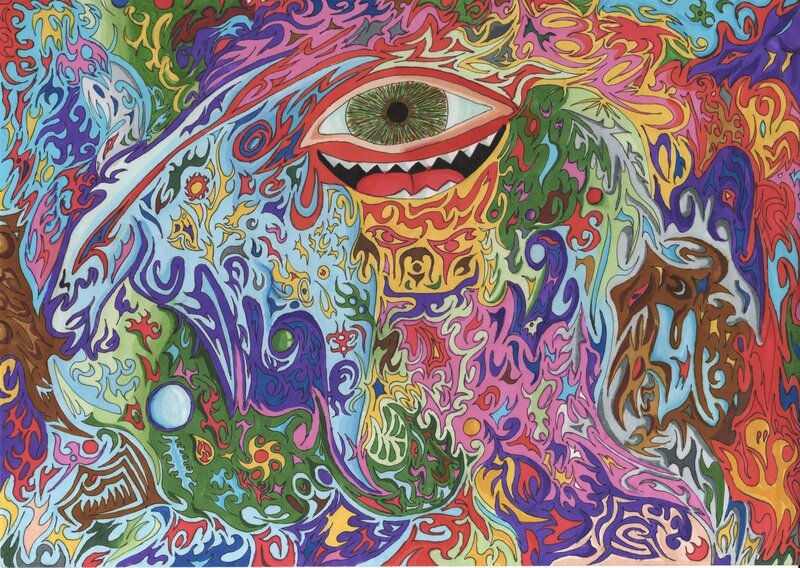 Psychedelic Eye Creature — Purple, Chaotic