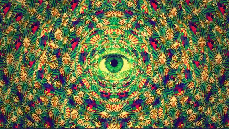 Psychedelic Eye Mandala — Green