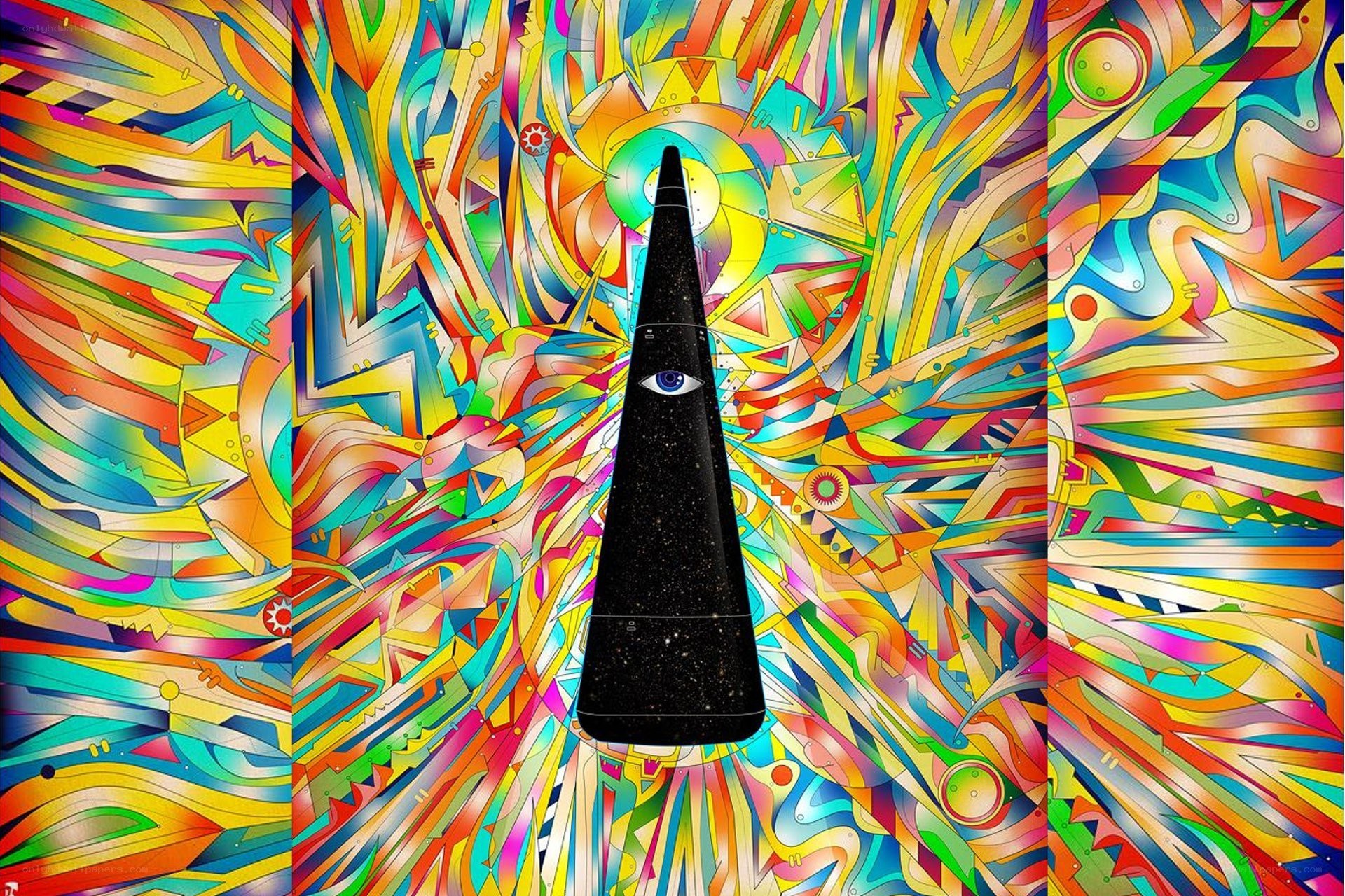 psychedelic eye pyramid art
