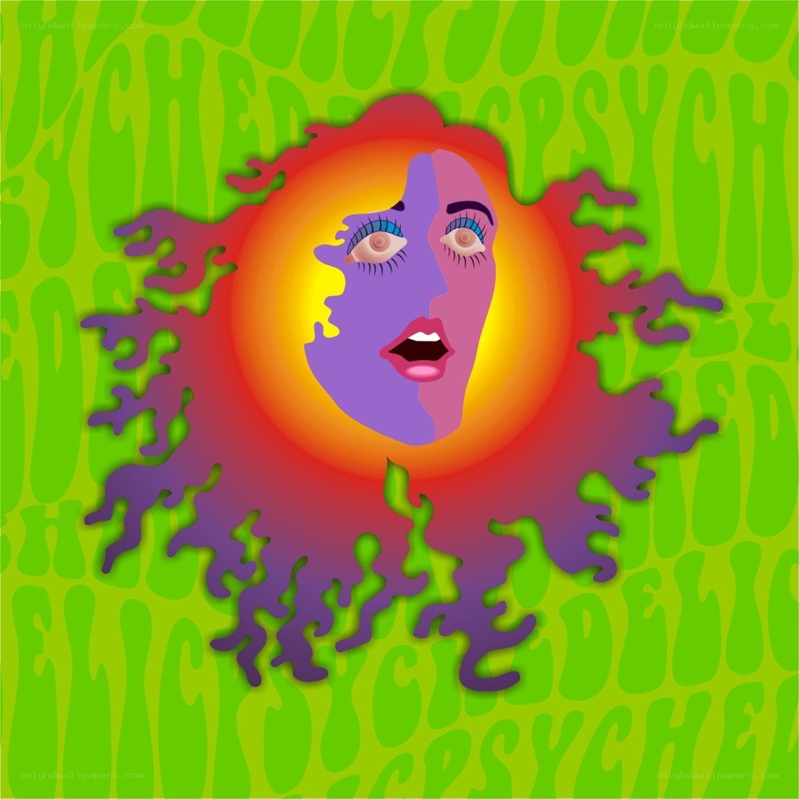 psychedelic face art