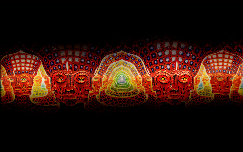 Psychedelic face pattern