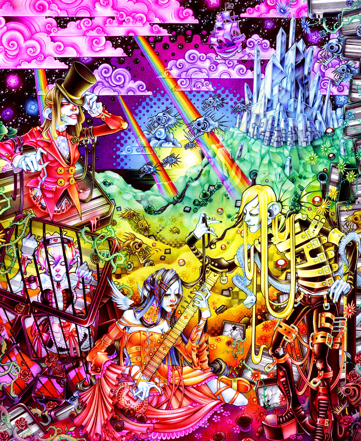 Psychedelic fantasy illustration