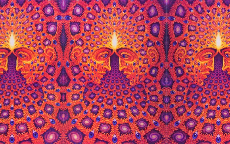 Psychedelic fractal faces