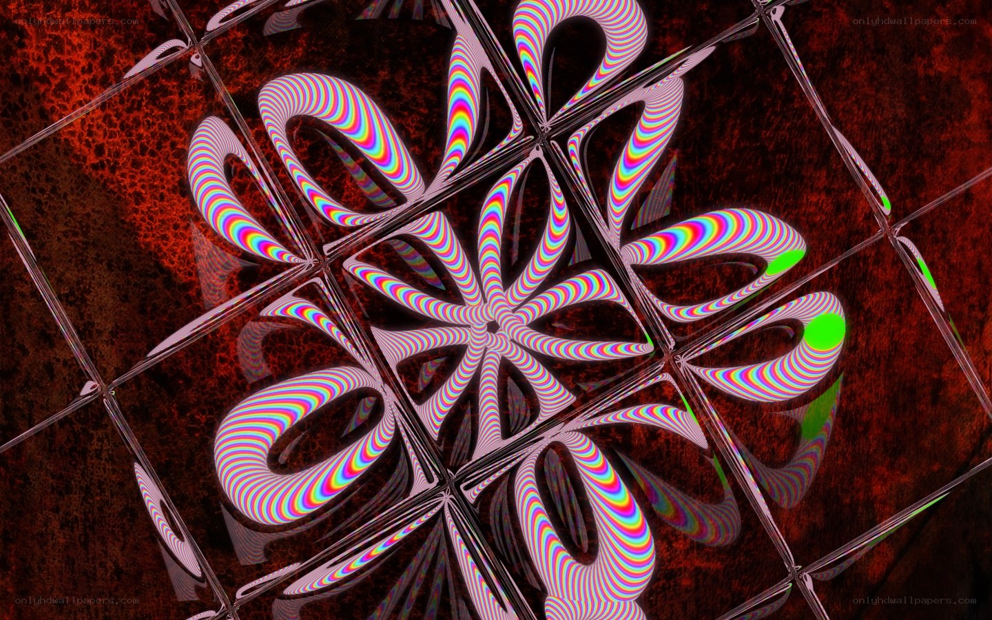 Psychedelic fractal flower