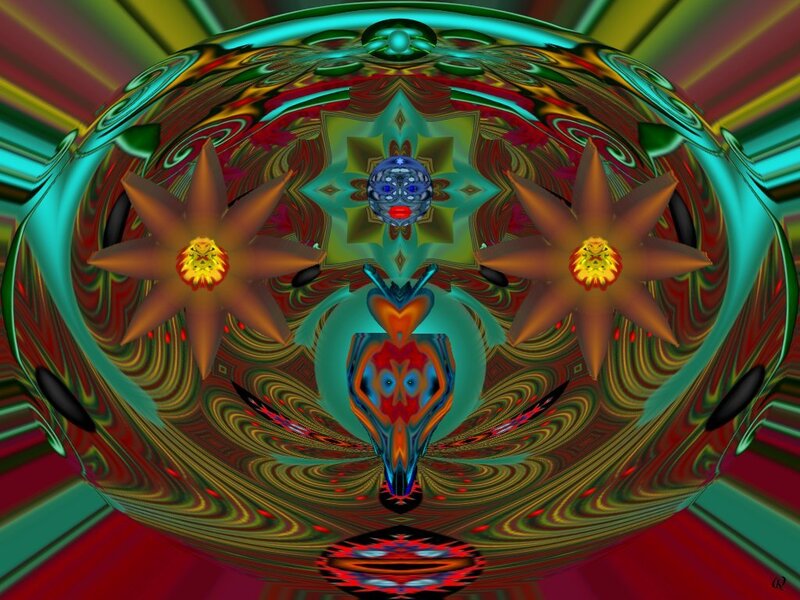 psychedelic fractal mandala