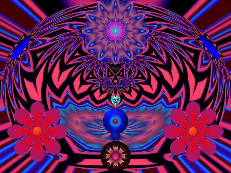 Psychedelic Fractal Pattern — Pink
