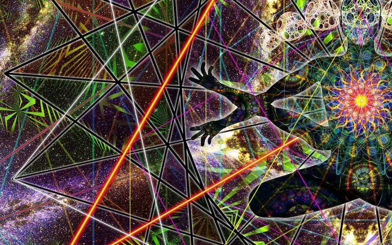 Psychedelic geometric art