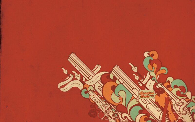 Psychedelic gun illustration