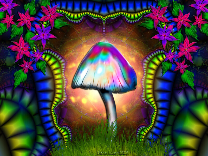 Psychedelic mushroom artwork