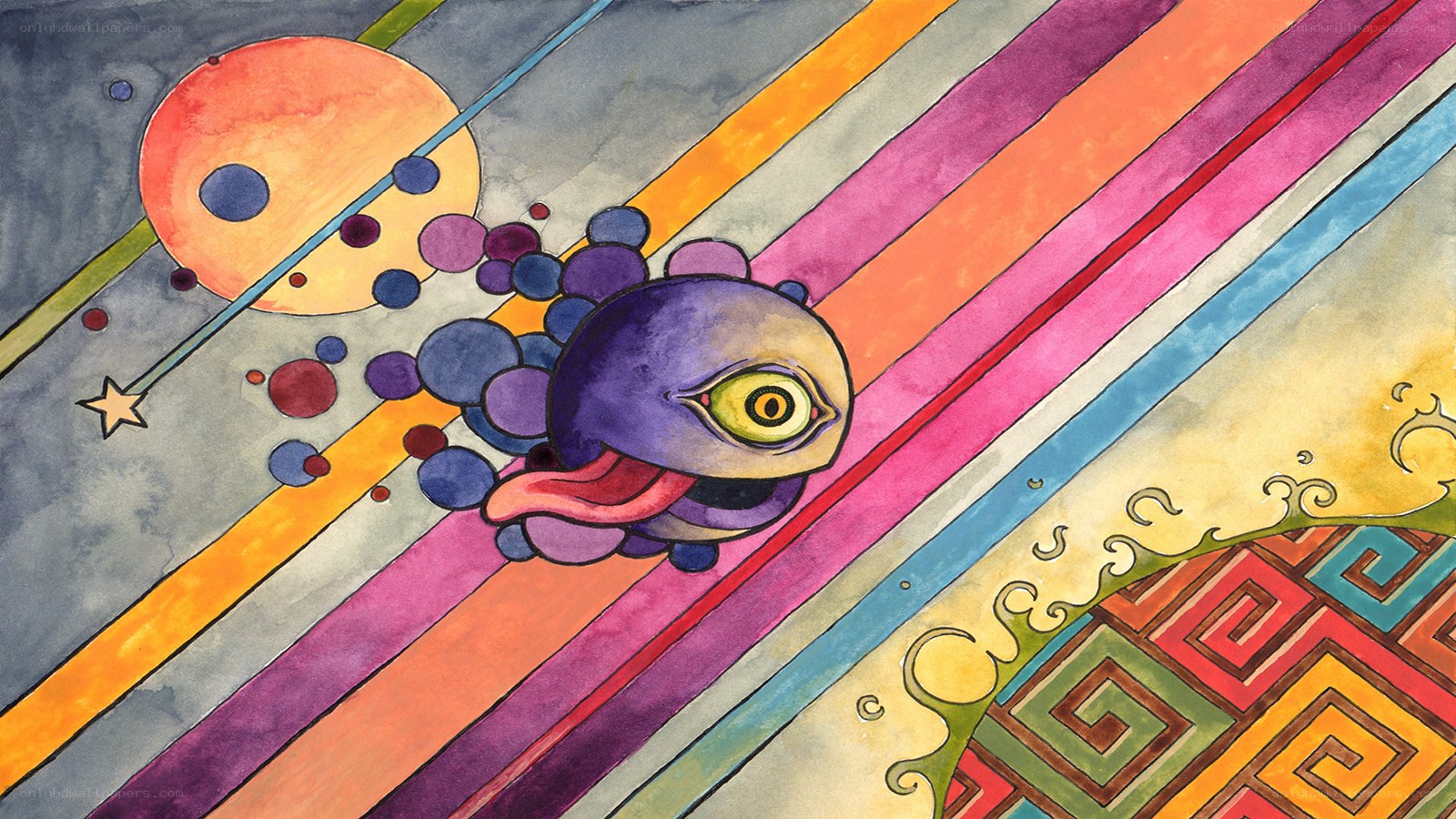 psychedelic one-eyed creature
