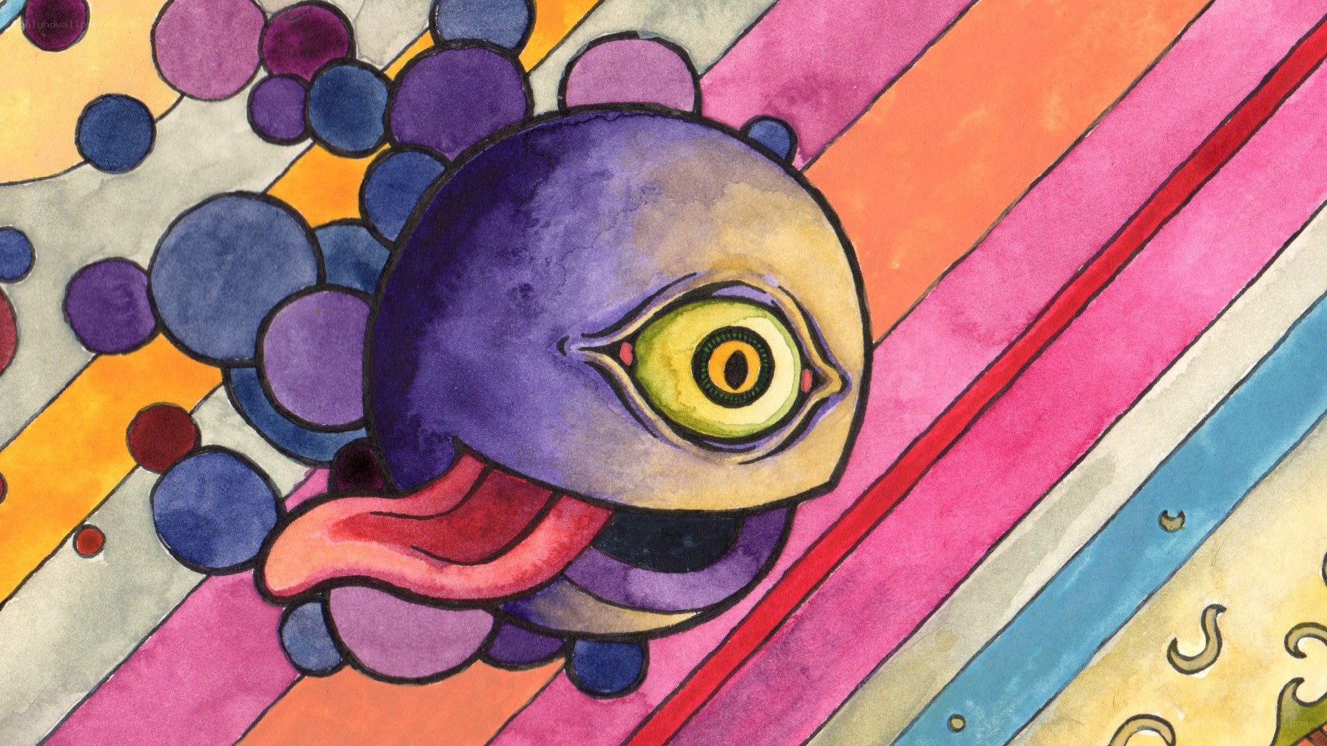 psychedelic one-eyed creature