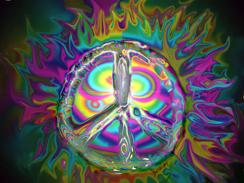 Psychedelic peace symbol