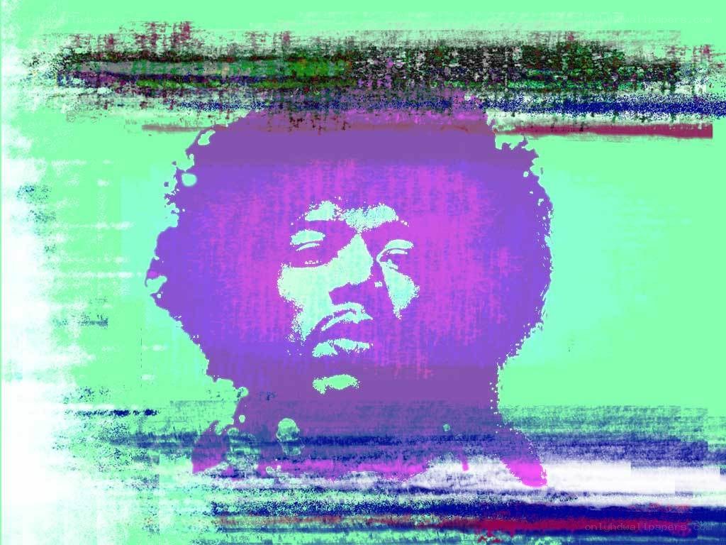 psychedelic portrait of jimmy hendrix