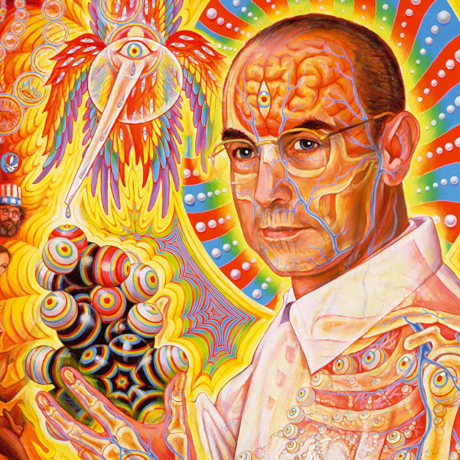 psychedelic portrait with surreal elements