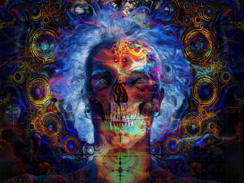 psychedelic skull art