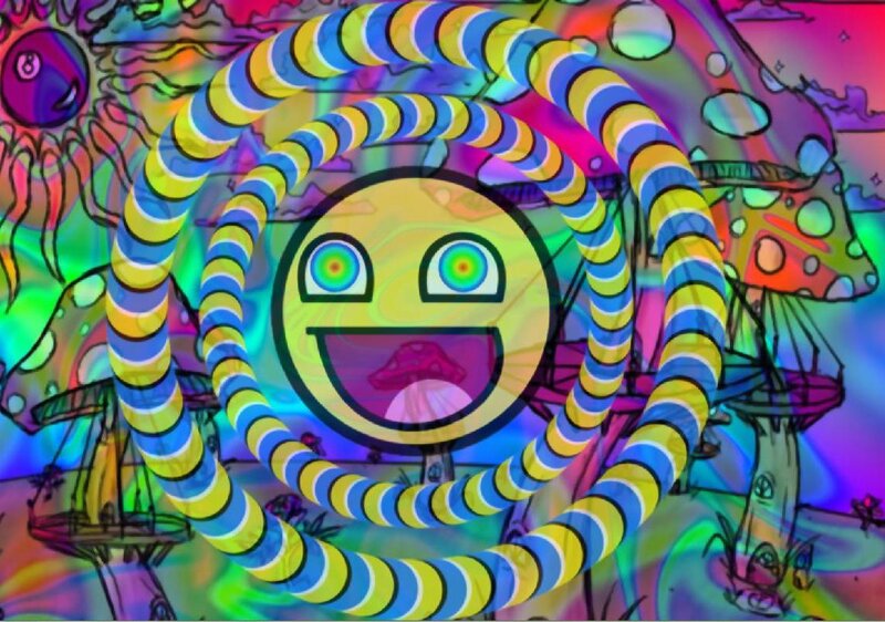 psychedelic smiley face art