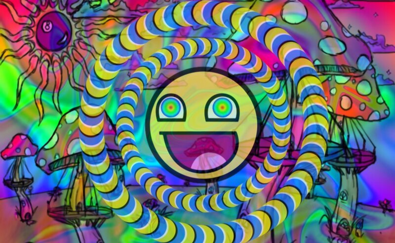 psychedelic smiley face art