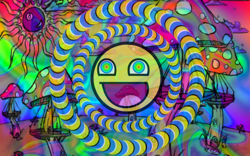 psychedelic smiley face art