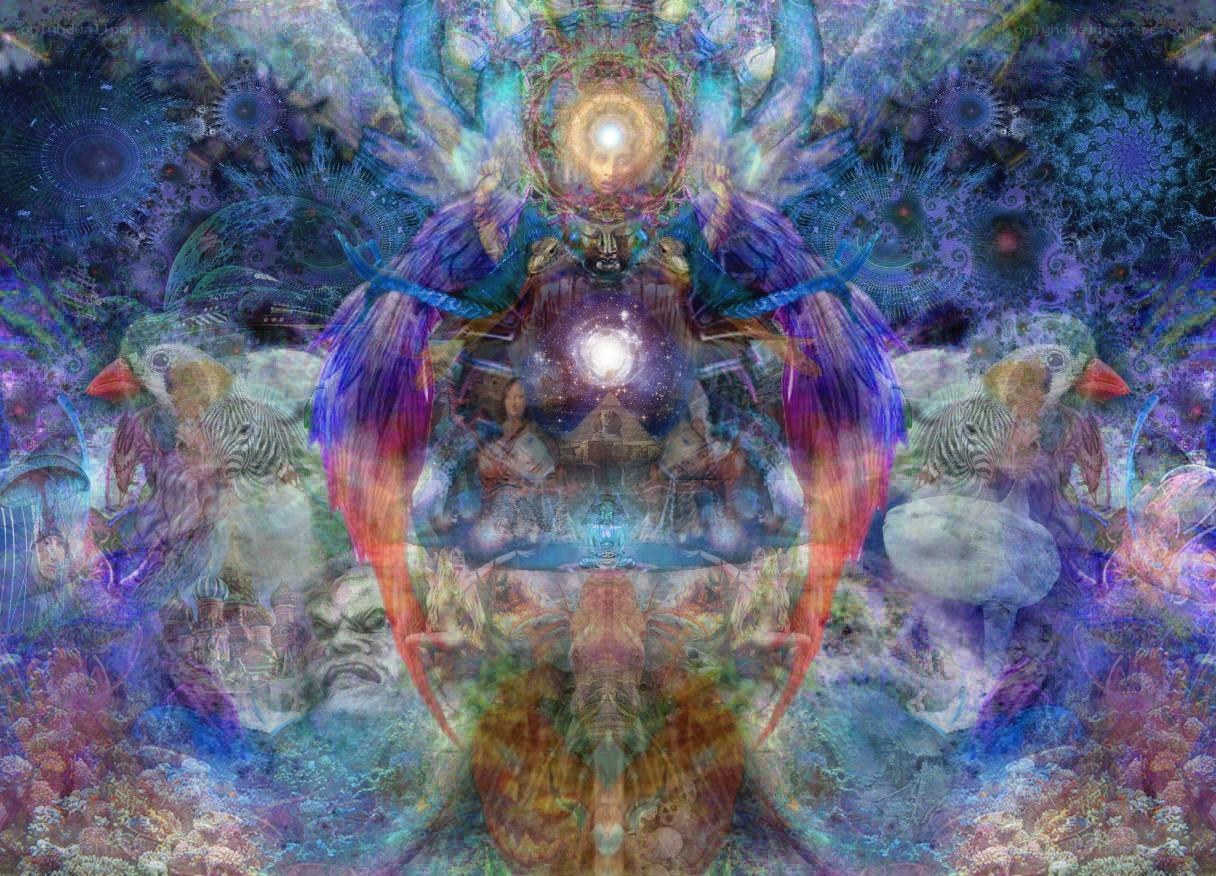 psychedelic spiritual collage