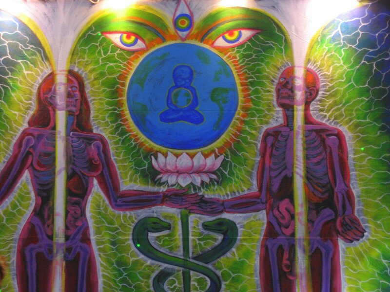 Psychedelic spiritual mural
