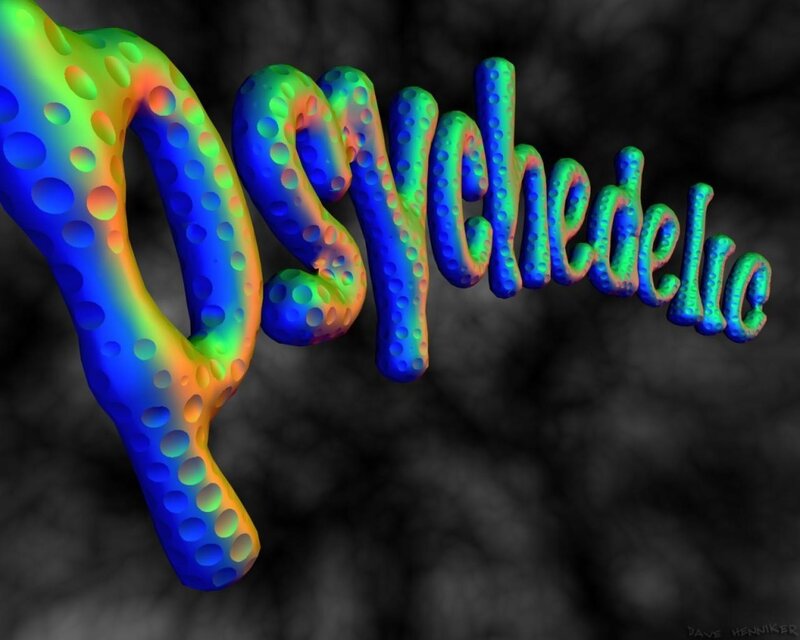 Psychedelic text art