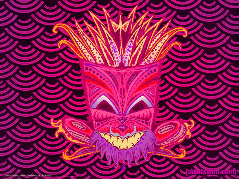 psychedelic tiki mask wallpaper