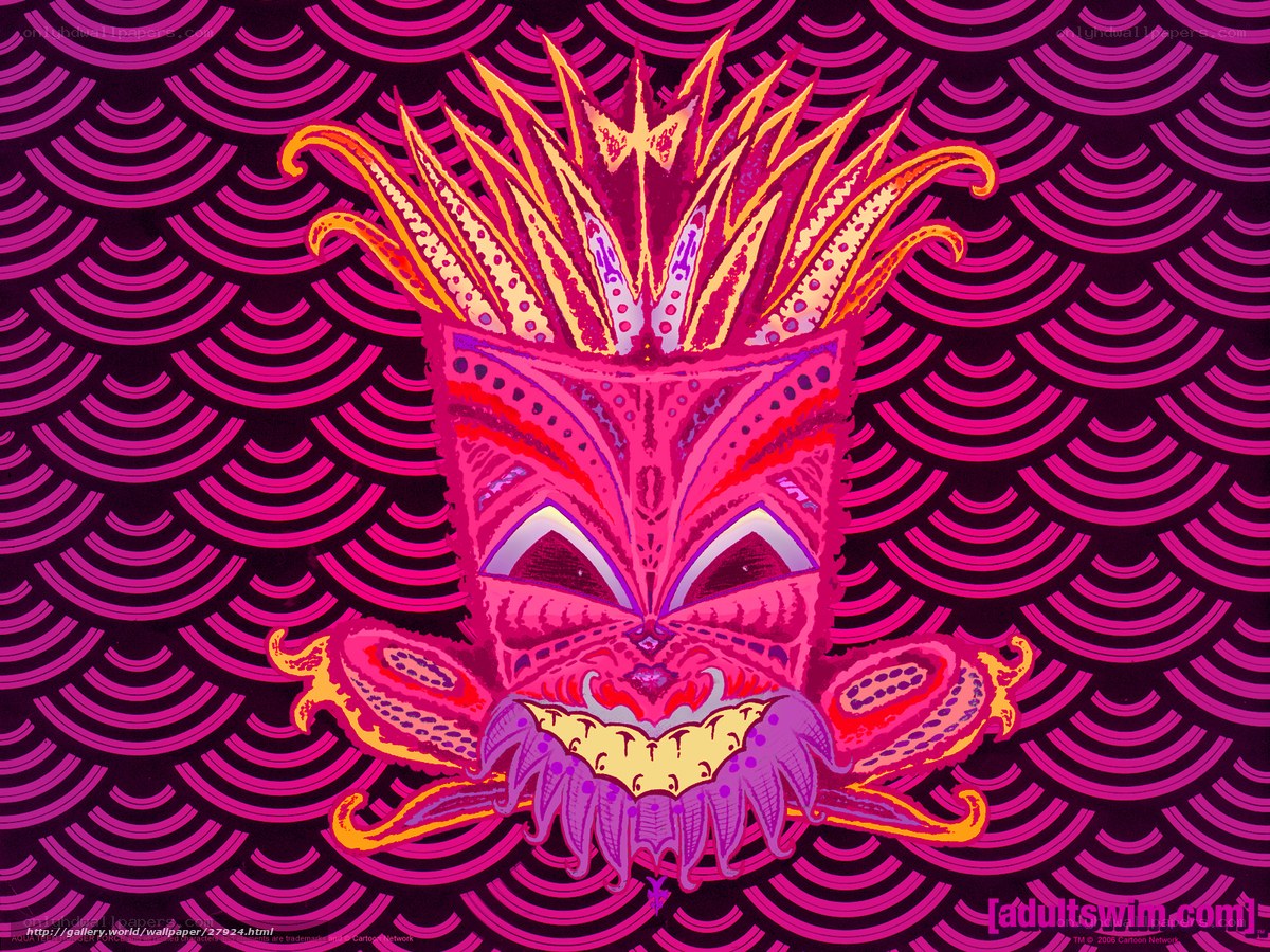 psychedelic tiki mask wallpaper