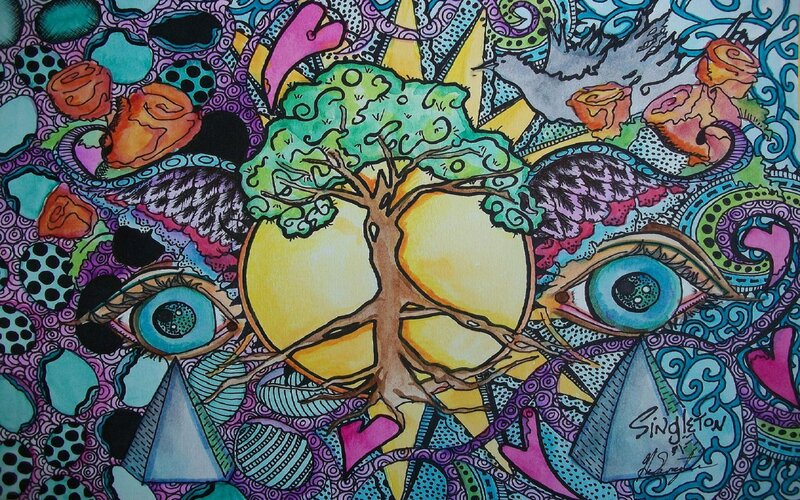 Psychedelic Tree of Life — Purple