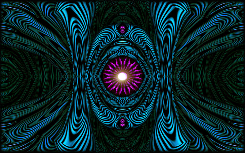 Psychedelic tunnel with central light