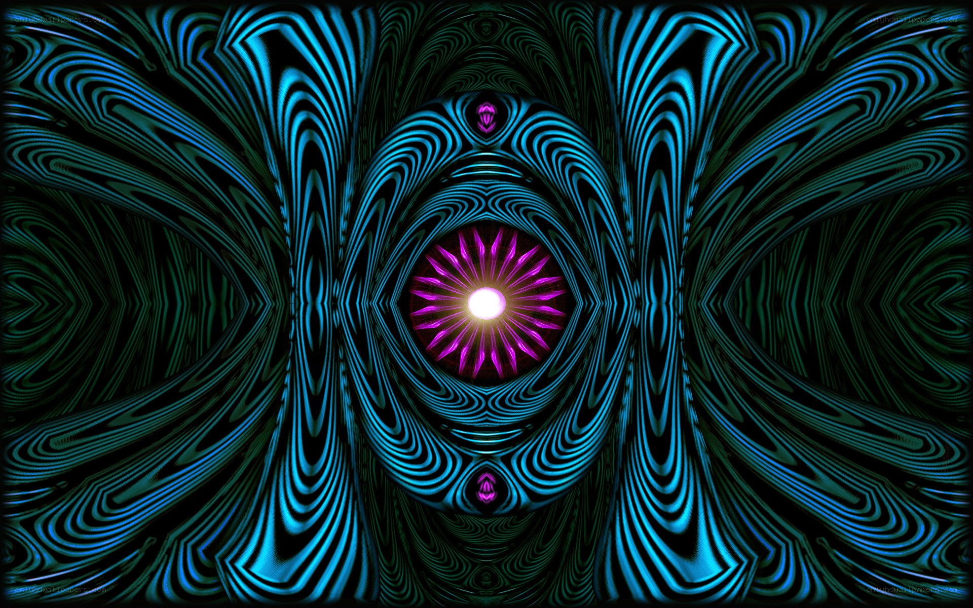 Psychedelic tunnel with central light