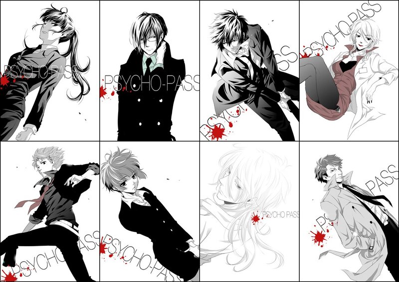Psycho-Pass character collage