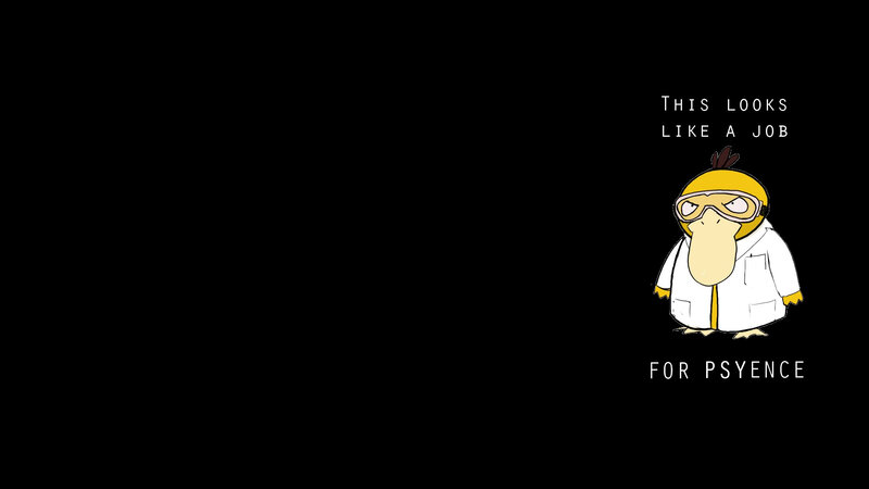 Psyduck in a lab coat