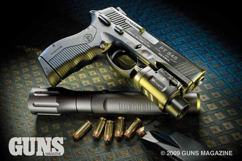PT 845 Pistol with Flashlight